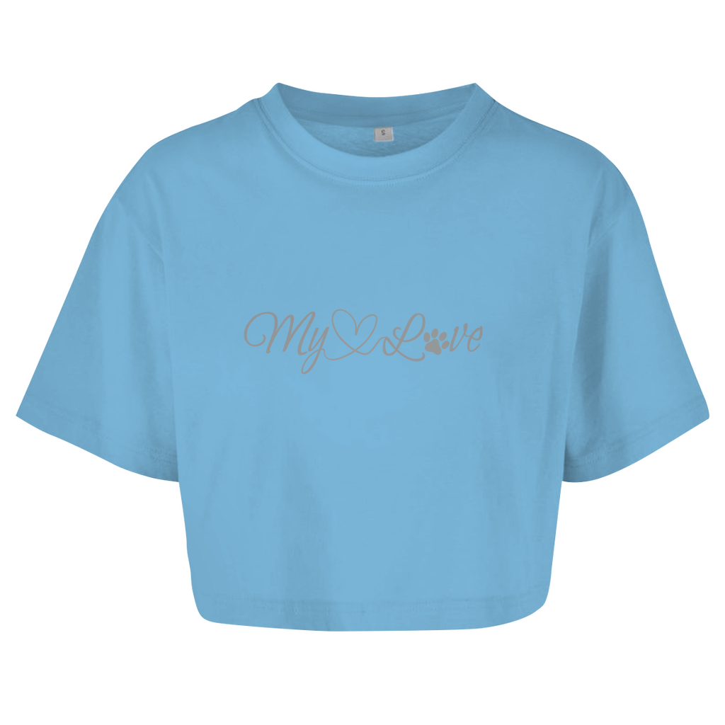 My Love - Oversize Crop Top für Damen