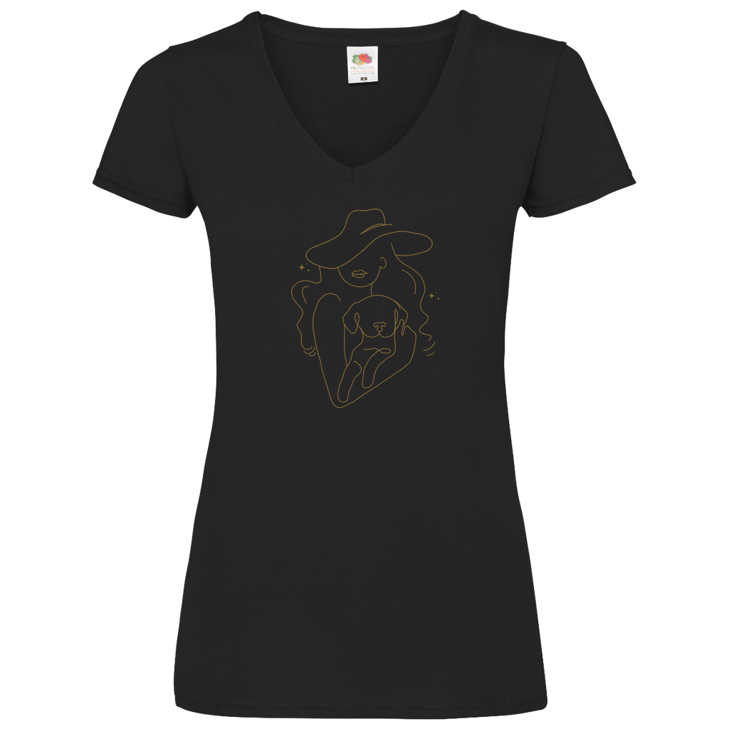 Umarmung - V-Shirt für Damen