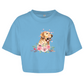 Flower Labrador -  Oversize Crop Top für Damen