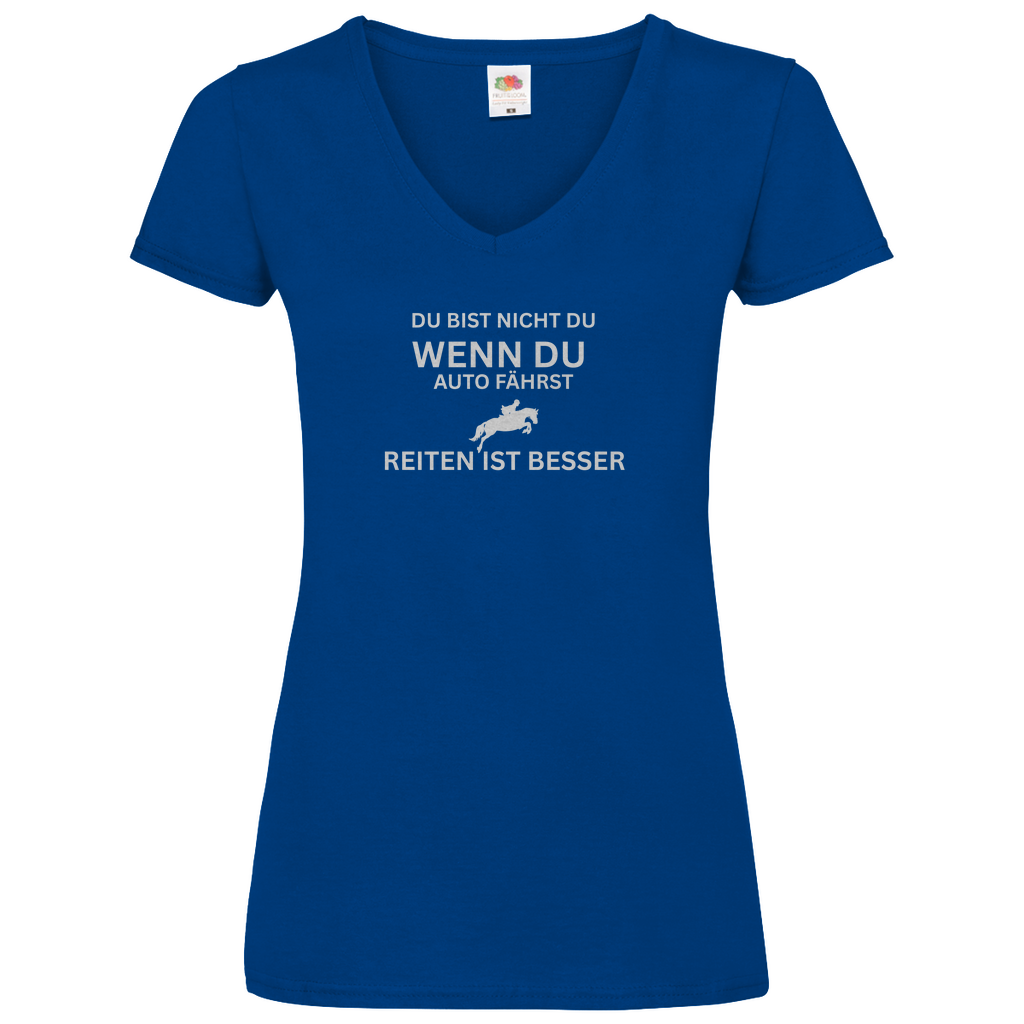 Reiten ist besser - V-Shirt für Damen