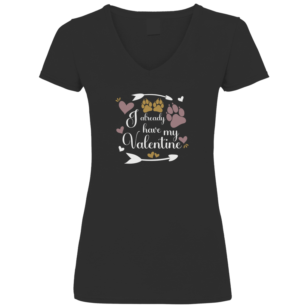 Limitiert: Meine Valentine - V-Shirt für Damen