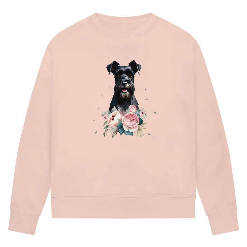 Flower Schnauzer - Bio-Sweatshirt für Damen