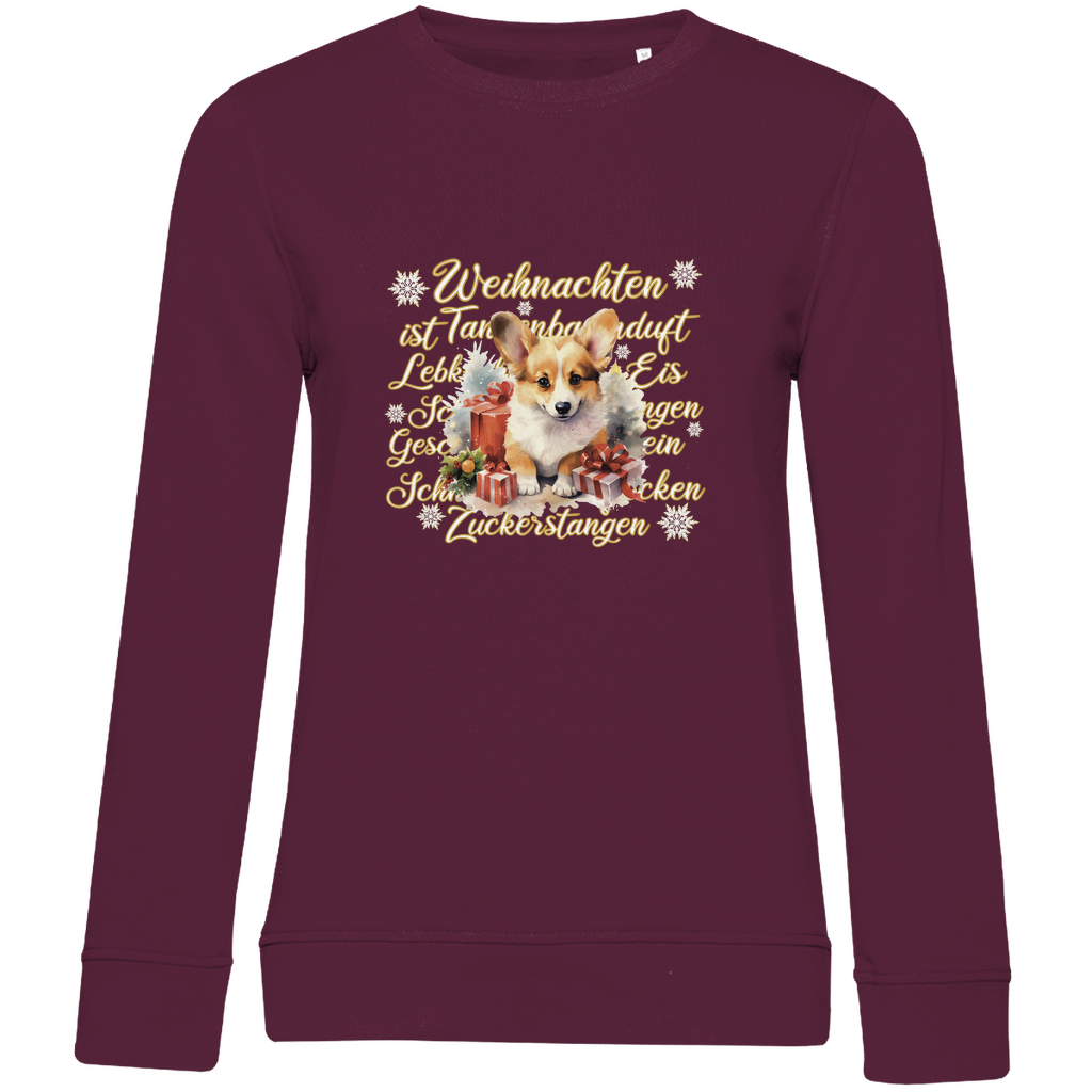 Weihnachten ist... Corgi - Bio-Sweatshirt für Damen-Weihnachten