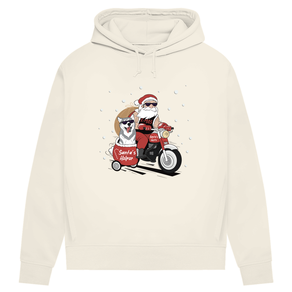 Biker Santa- Bio-Hoodie für Damen