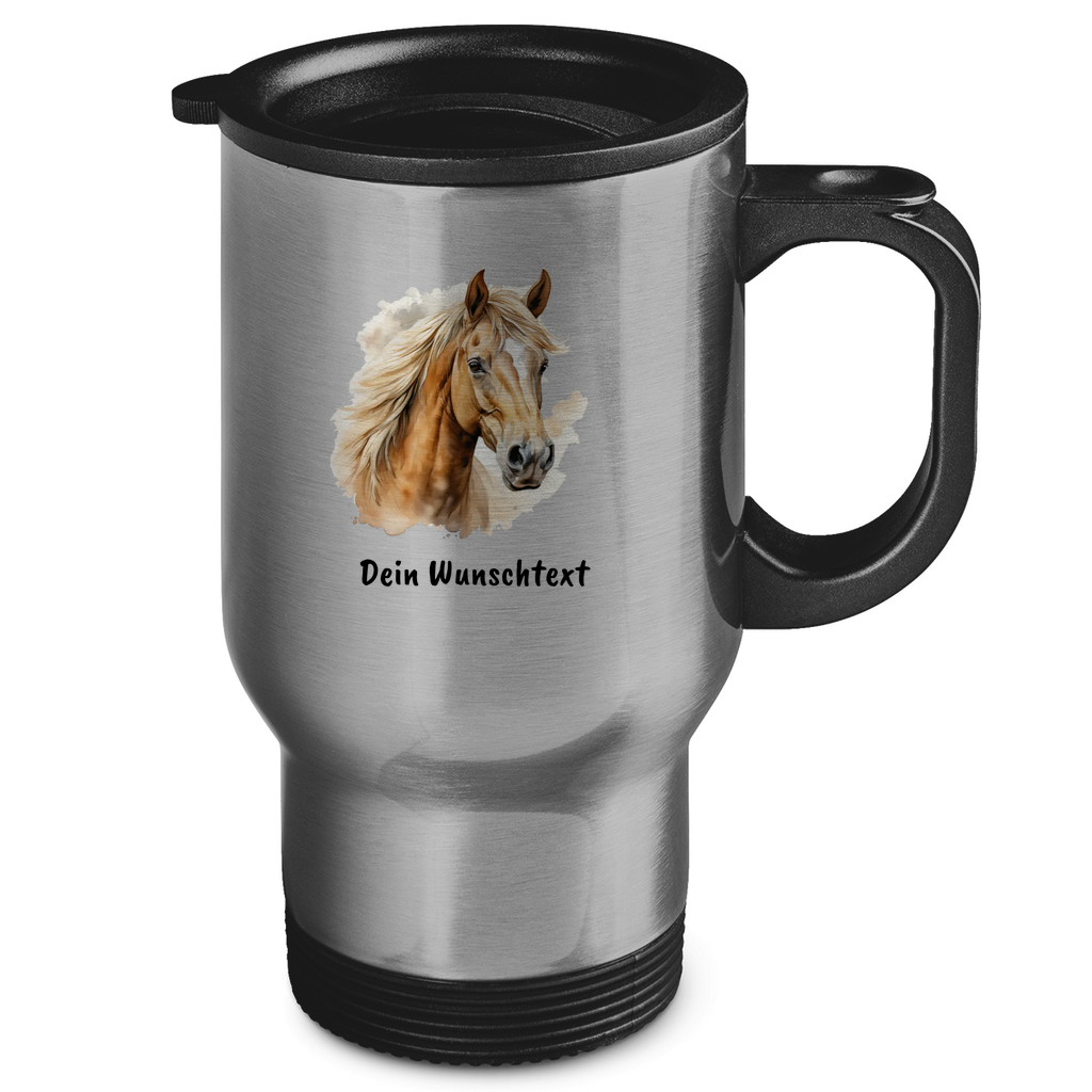 Edelstahl-Thermobecher - Pferdeliebe