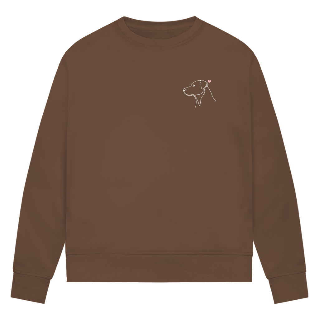 Treues Herz - Bio-Sweatshirt für Damen |Brustmotiv