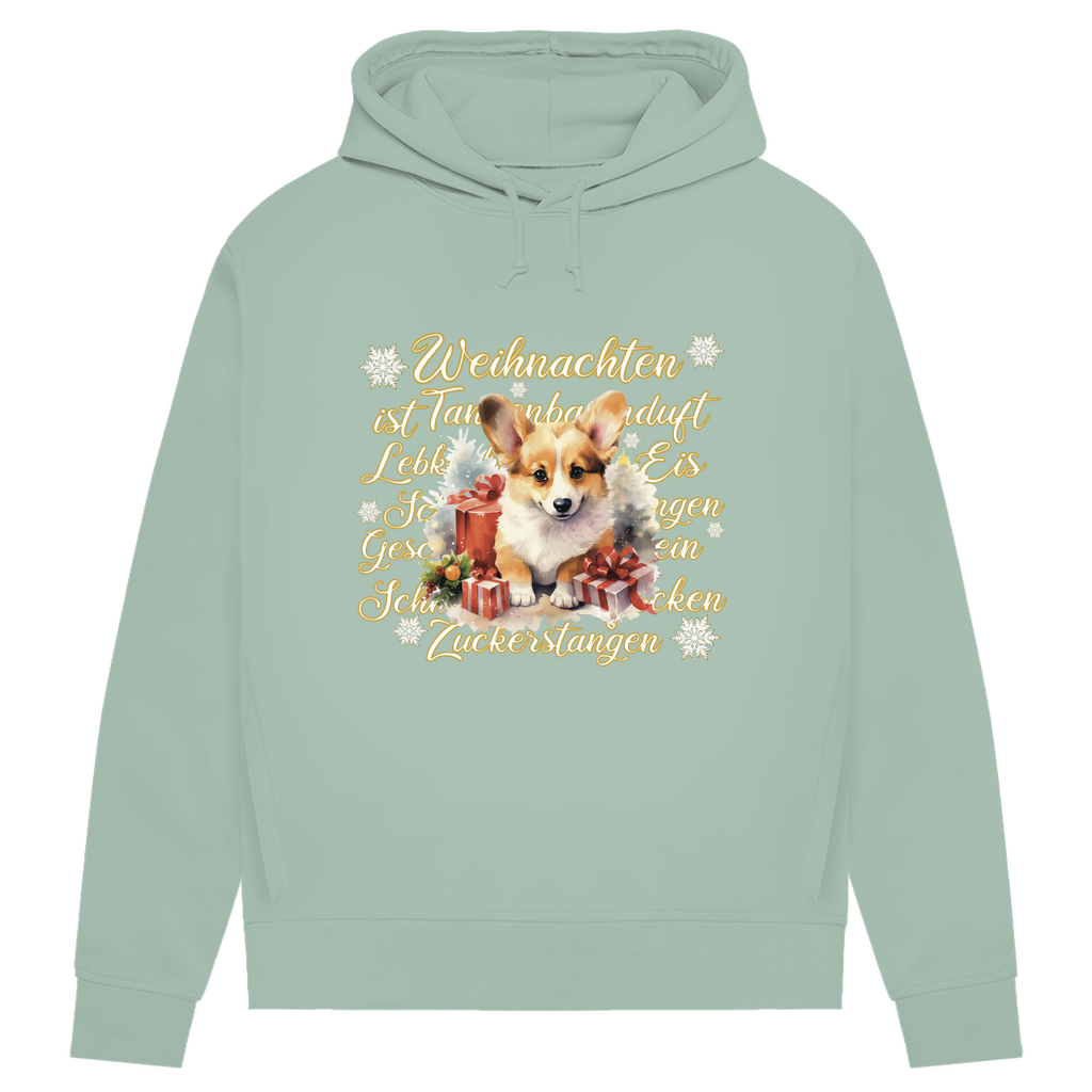 Weihnachten ist... Corgi - Bio-Hoodie für Damen