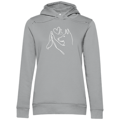 Wahre Liebe Stehohren - Bio-Hoodie für Damen