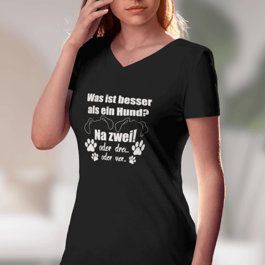 Je Mehr Desto Besser - V-Shirt für Damen