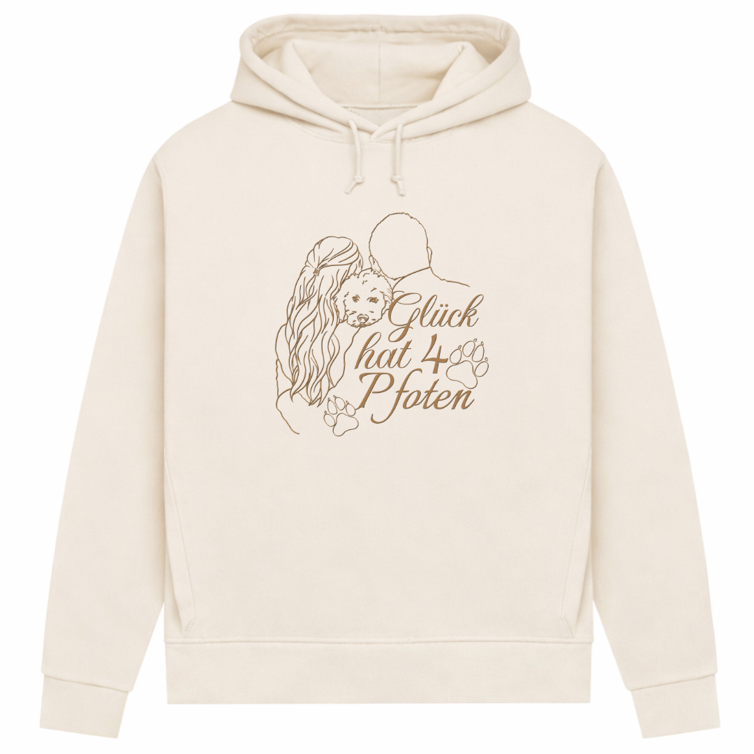 Vier Pfoten– Hoodie aus Bio-Baumwolle für Damen