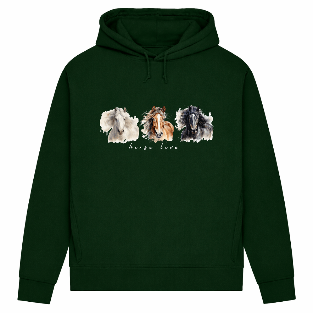 Horse Love – Hoodie aus Bio-Baumwolle für Damen