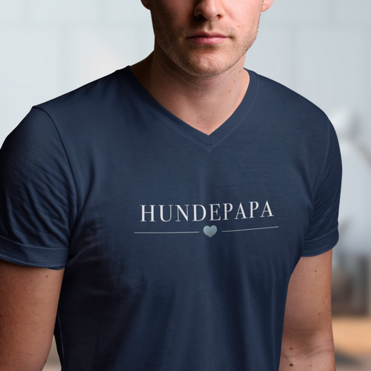 Hundepapa -V-Shirt für Herren