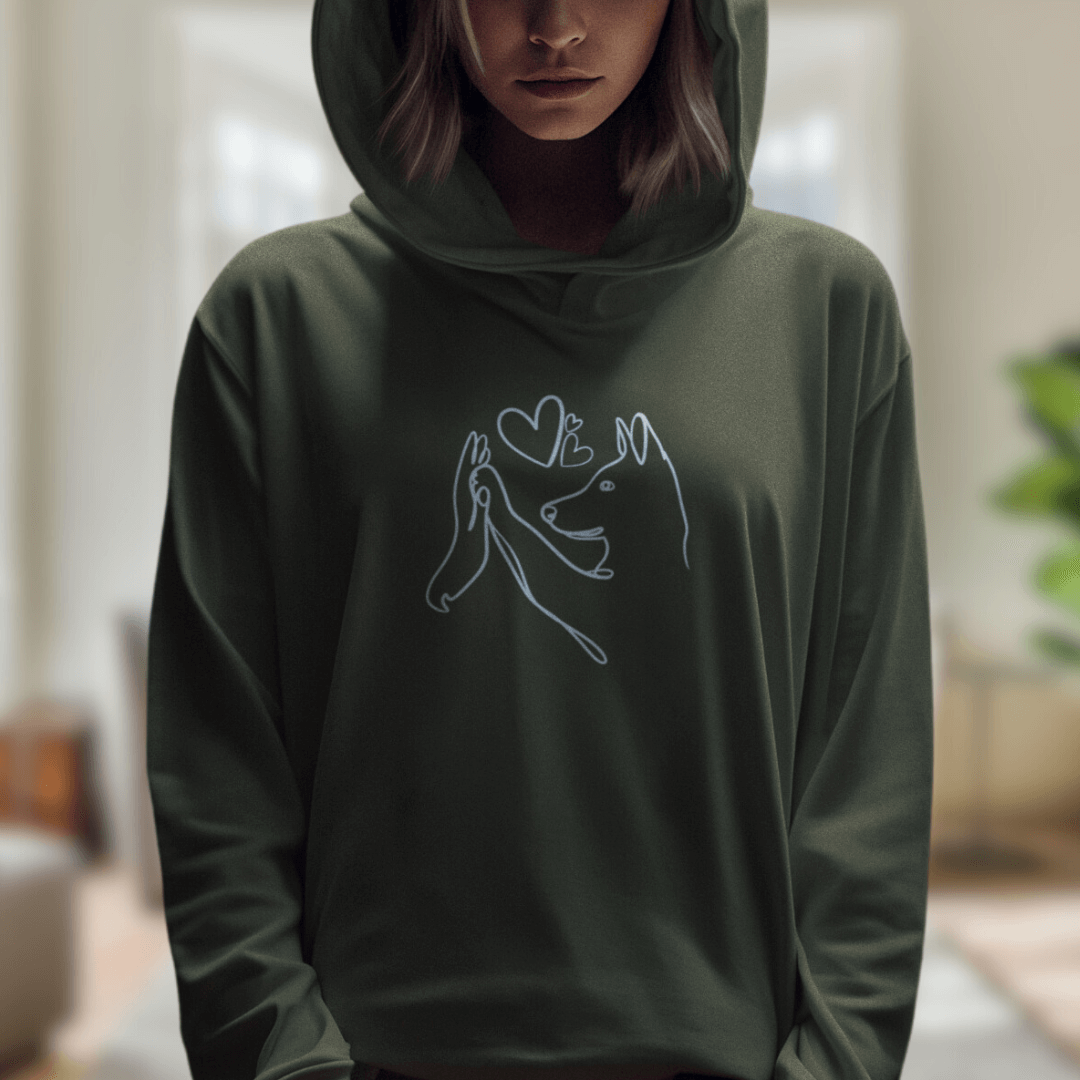 Wahre Liebe Stehohren - Bio-Hoodie für Damen