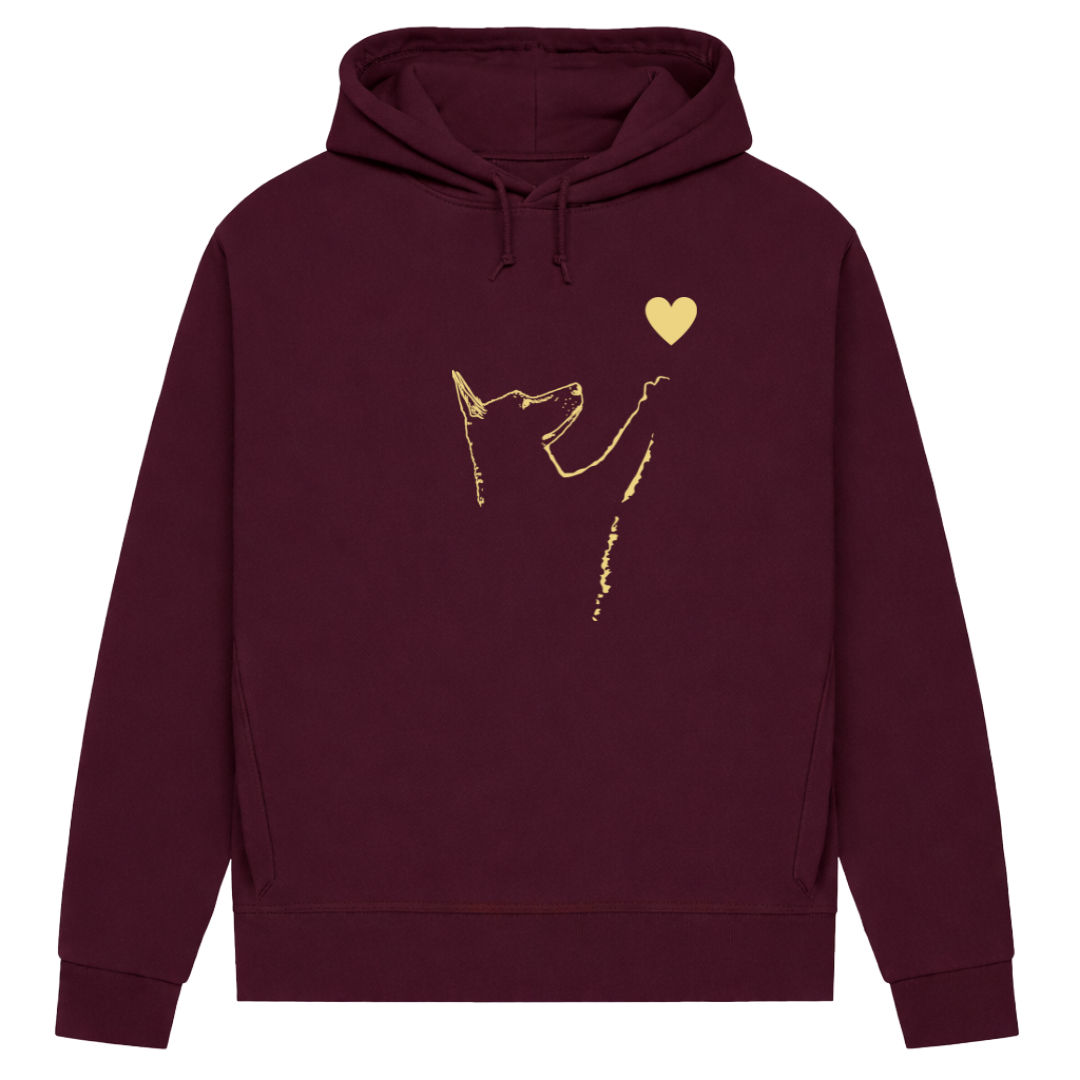 Liebe Hund – Hoodie aus Bio-Baumwolle für Damen