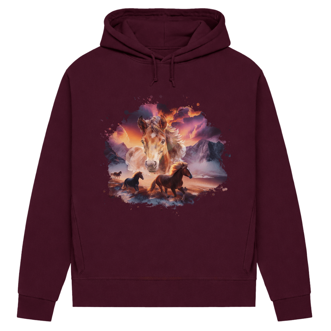 Magie der Pferde - Hoodie aus Bio-Baumwolle für Damen