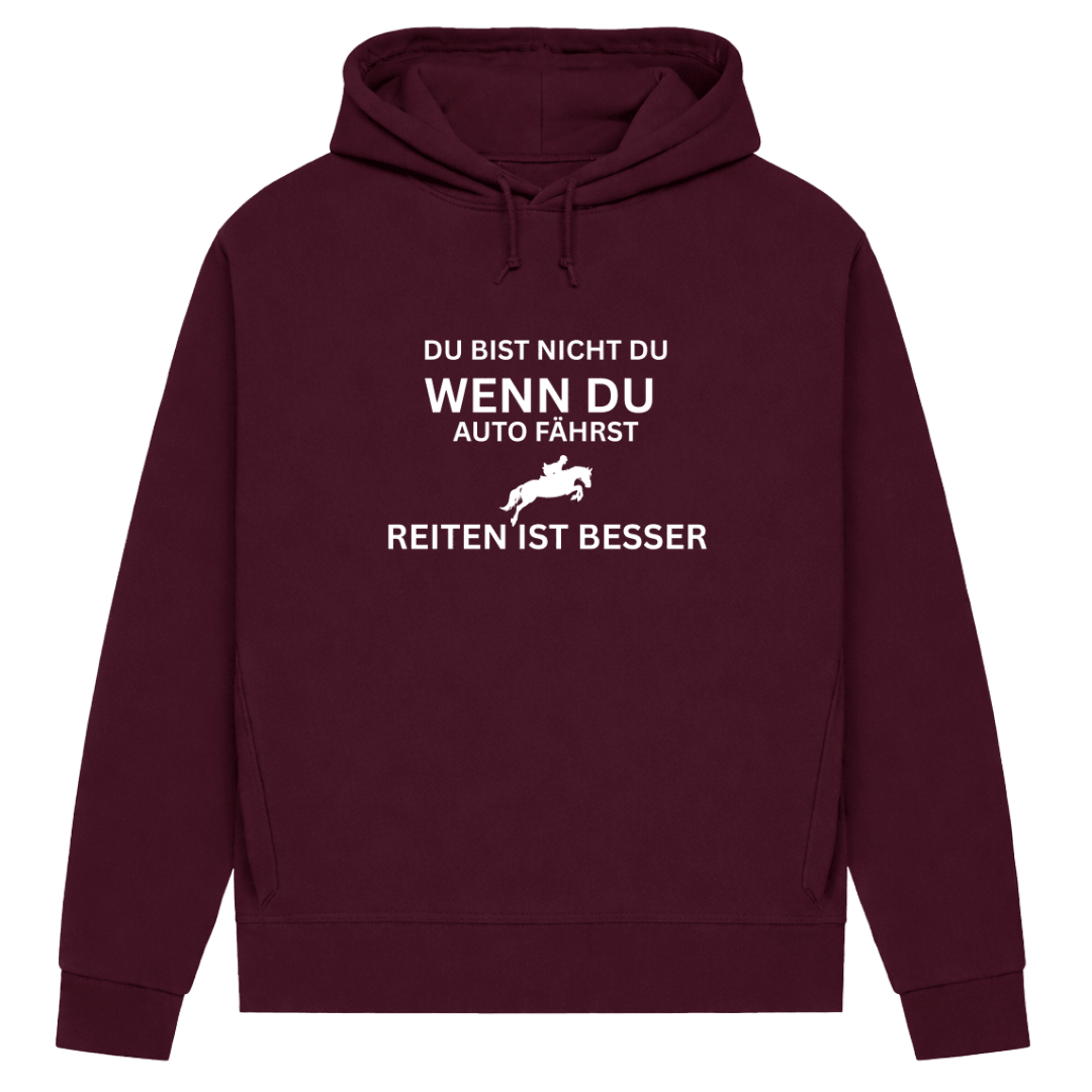 Reiten ist besser– Hoodie aus Bio-Baumwolle für Damen
