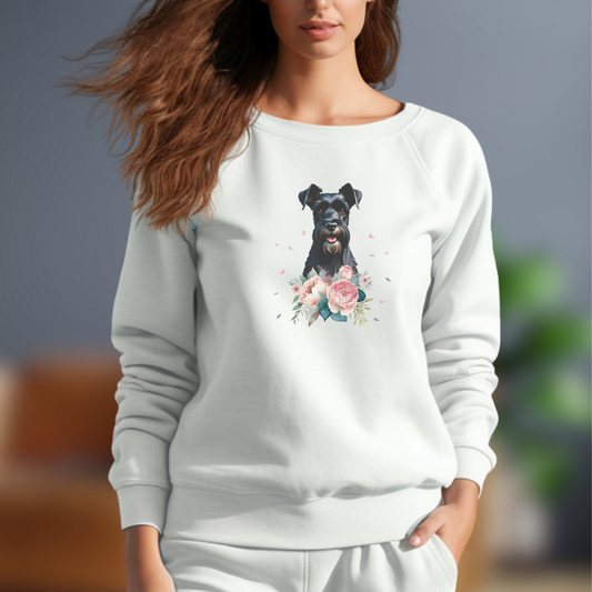 Flower Schnauzer - Sweatshirt für Damen