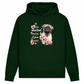 Pastell Mops – Hoodie aus Bio-Baumwolle für Damen
