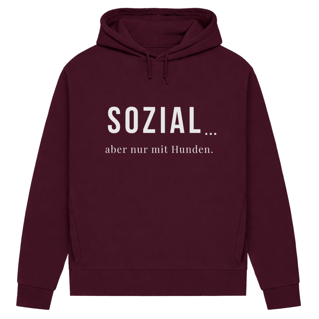 SOZIAL...  – Hoodie aus Bio-Baumwolle für Damen