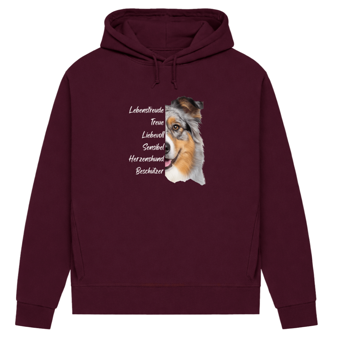 Australian Shepherd – Hoodie aus Bio-Baumwolle für Damen