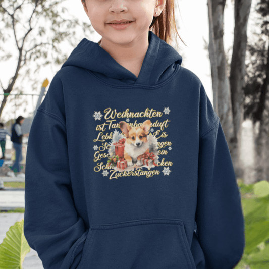 Weihnachten ist... Corgi - Premium Bio Hoodie für Kinder