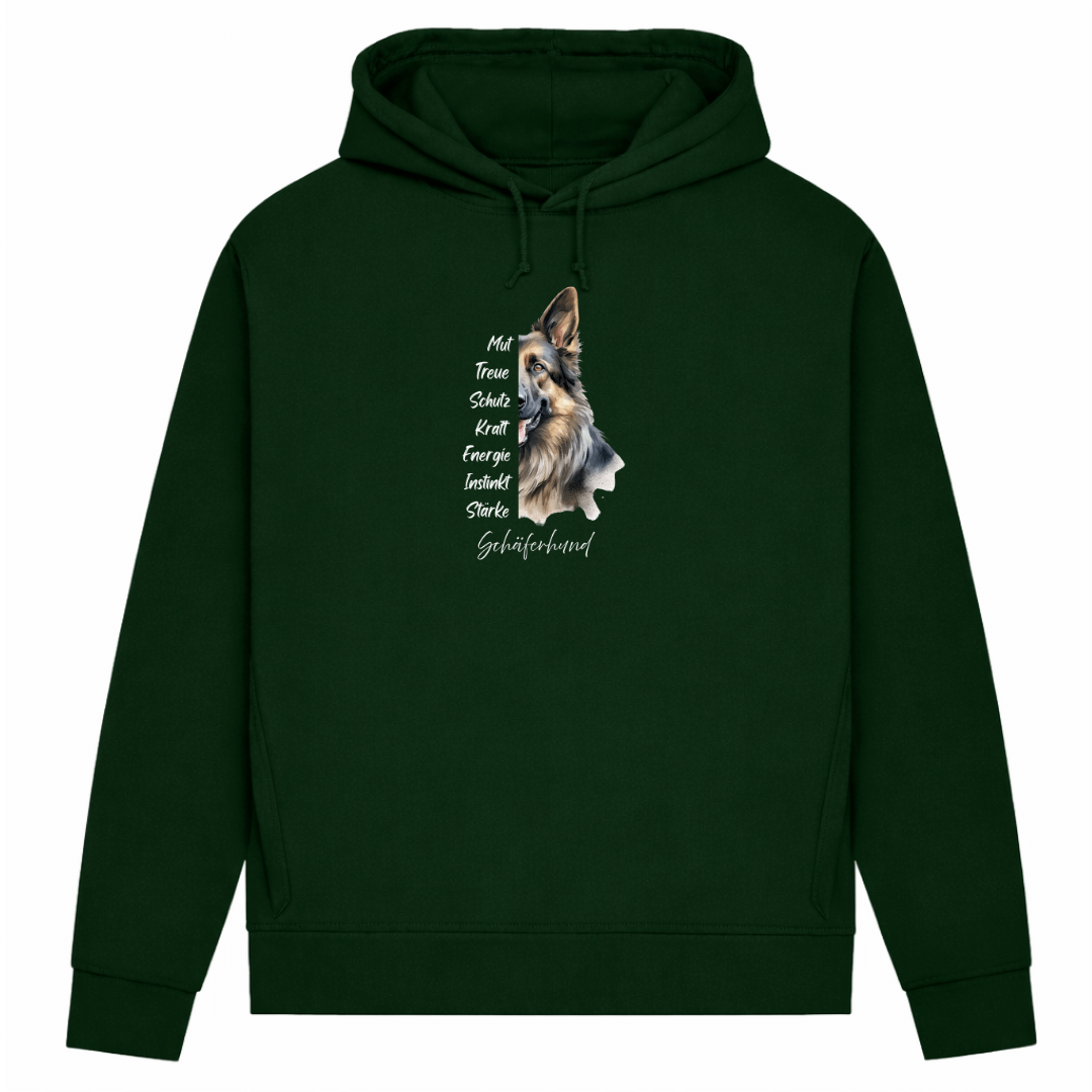 Schäferhund– Hoodie aus Bio-Baumwolle für Damen