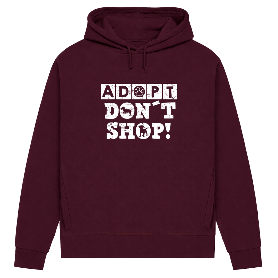 Adopt don't shop– Hoodie aus Bio-Baumwolle für Damen