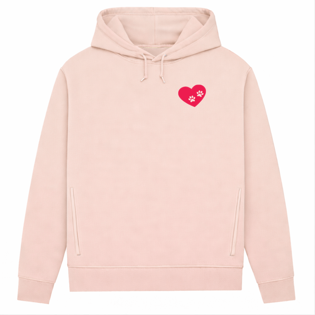 Pfötchen Im Herz– Hoodie aus Bio-Baumwolle für Damen