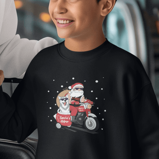 Biker Santa - Sweatshirt für Kinder