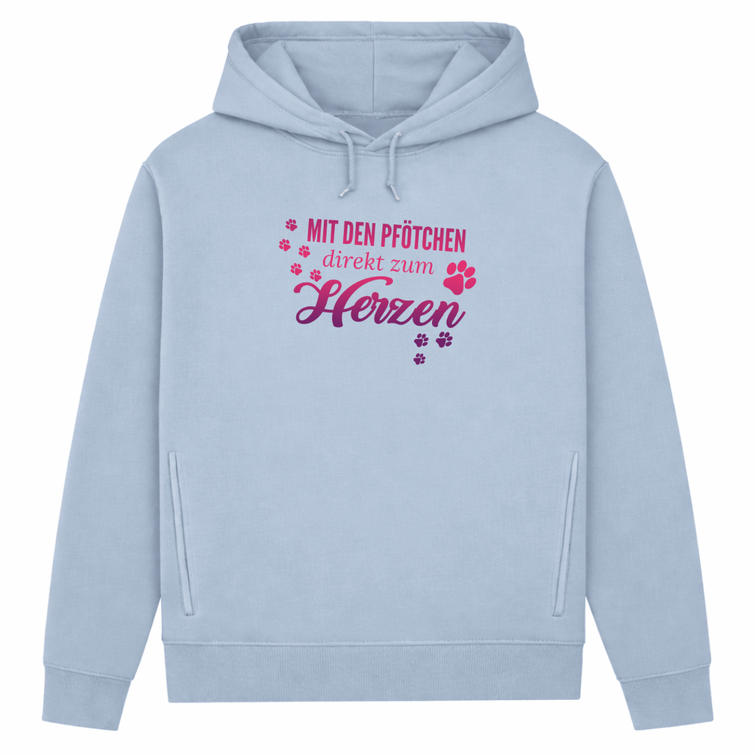Direkt zum Herzen– Hoodie aus Bio-Baumwolle für Damen