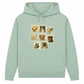 Briefmarken – Hoodie aus Bio-Baumwolle für Damen