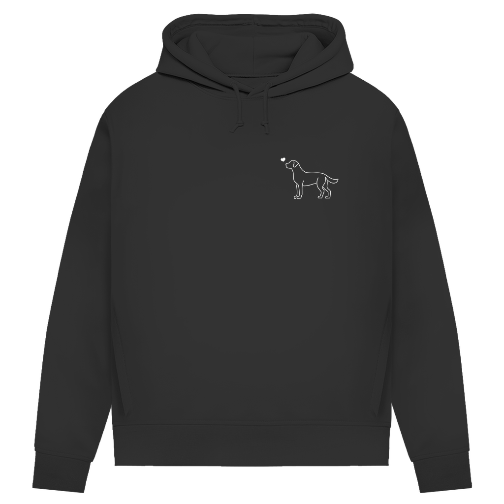 Labrador mit Herz - Bio-Hoodie für Damen
