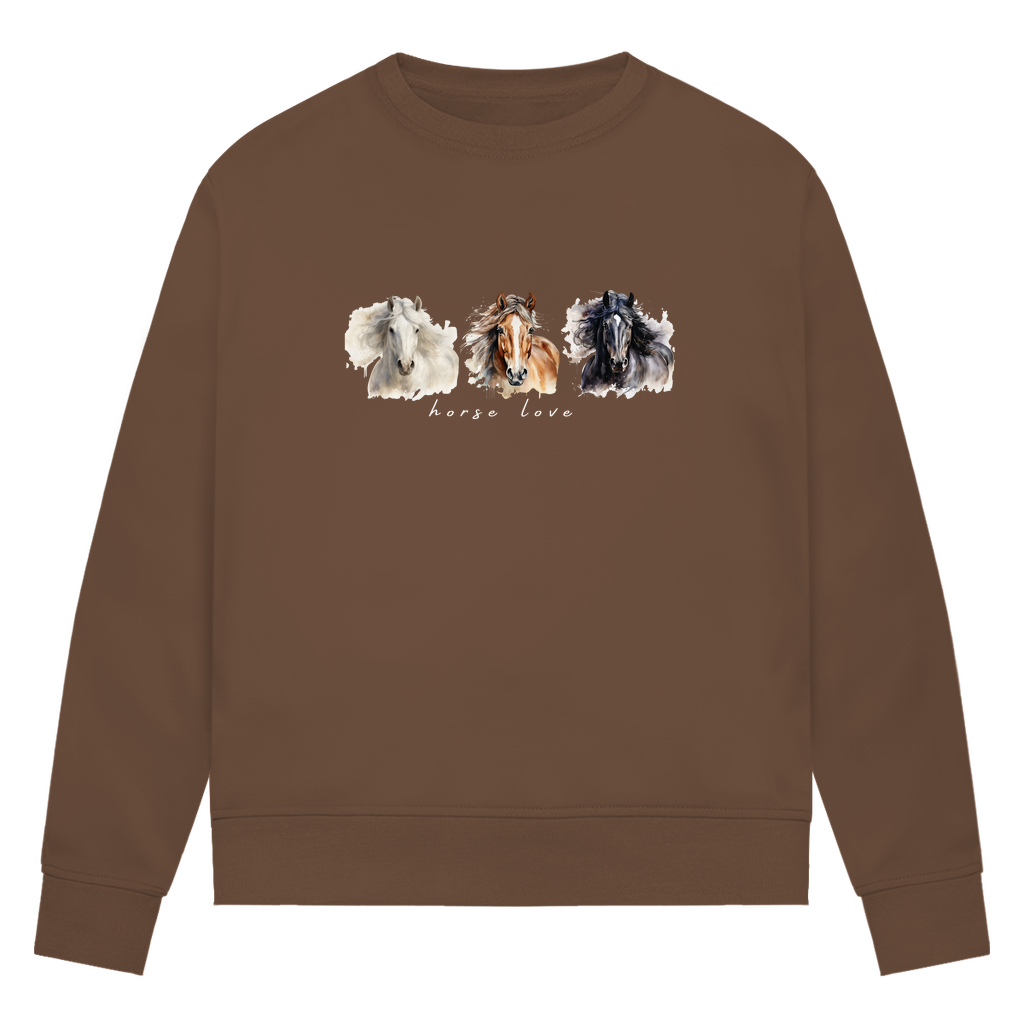Horse Love - Bio-Sweatshirt für Damen