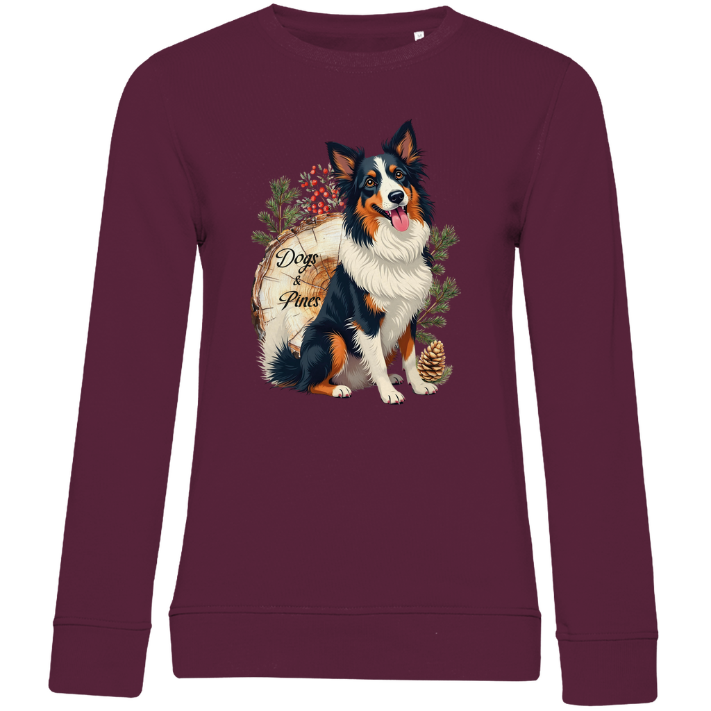 Dogs & Pines - Bio-Sweatshirt für Damen-Weihnachten