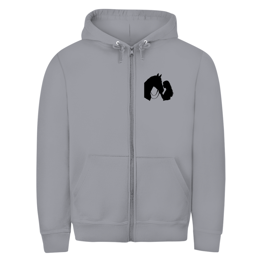 Reiten- Zipper-Hoodie Unisex | Rückendruck