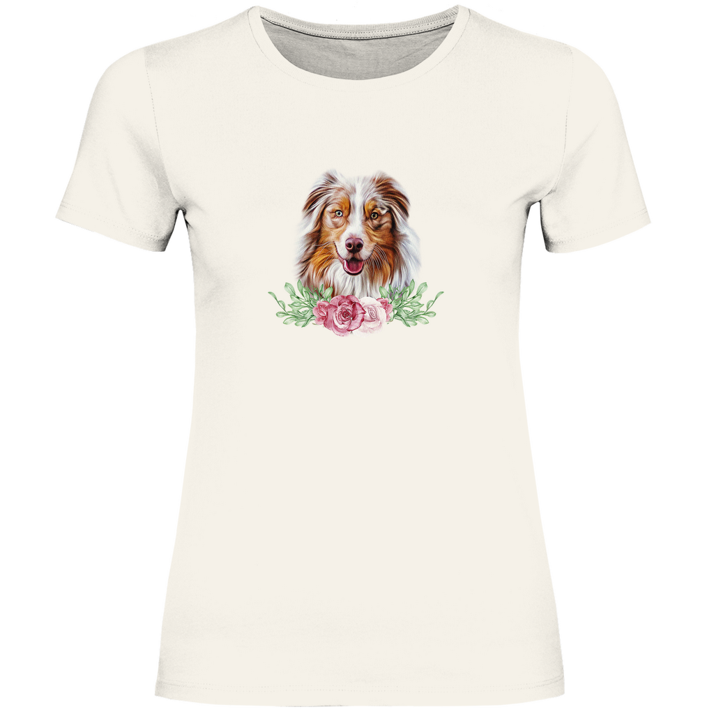 Flower Australian Shepherd - T-Shirt für Damen