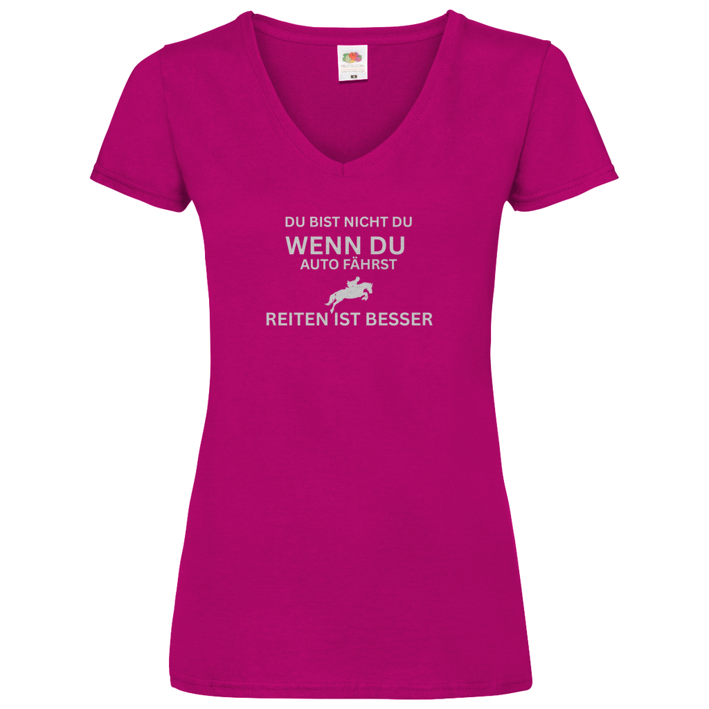 Reiten ist besser - V-Shirt für Damen