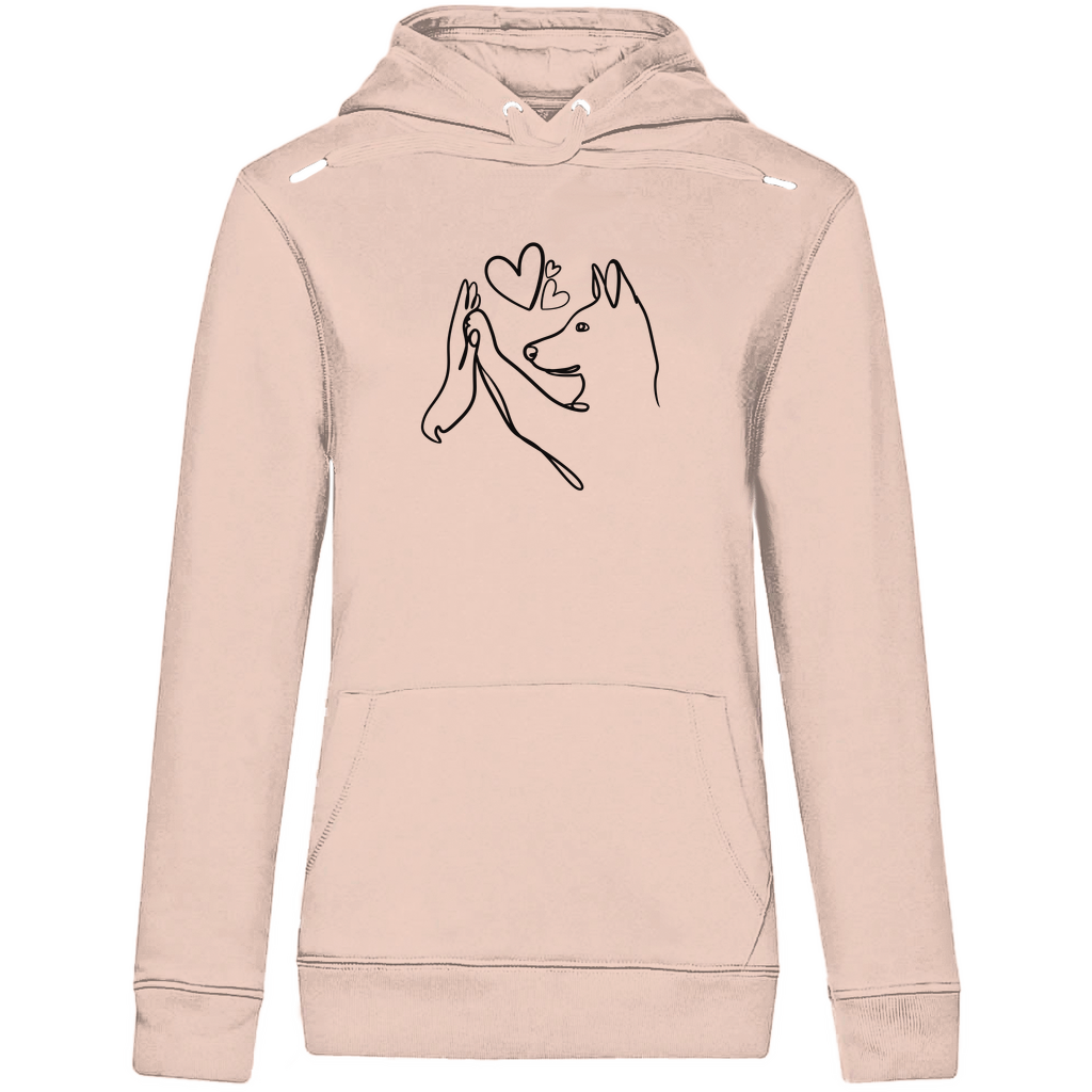 Wahre Liebe Stehohren - Bio-Hoodie für Damen