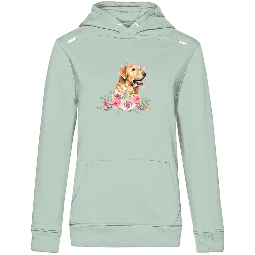 Flower Labrador - Bio-Hoodie für Damen