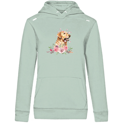 Flower Labrador - Bio-Hoodie für Damen