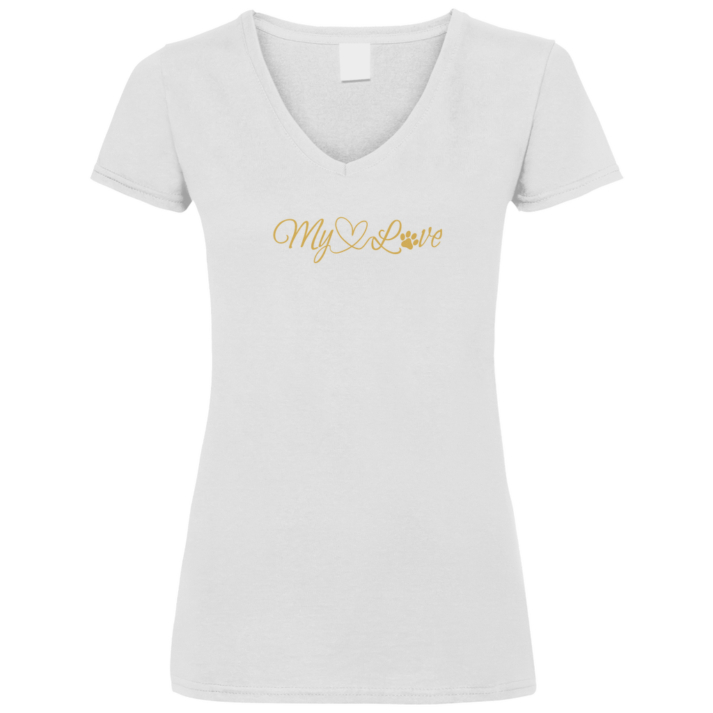 My Love - V-Shirt für Damen