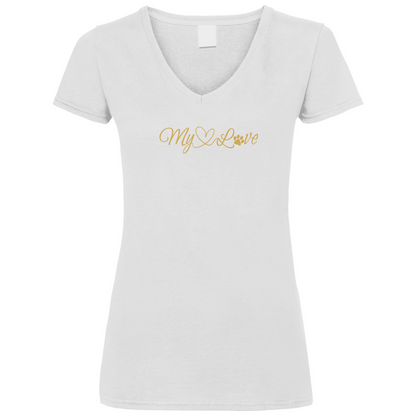 My Love - V-Shirt für Damen