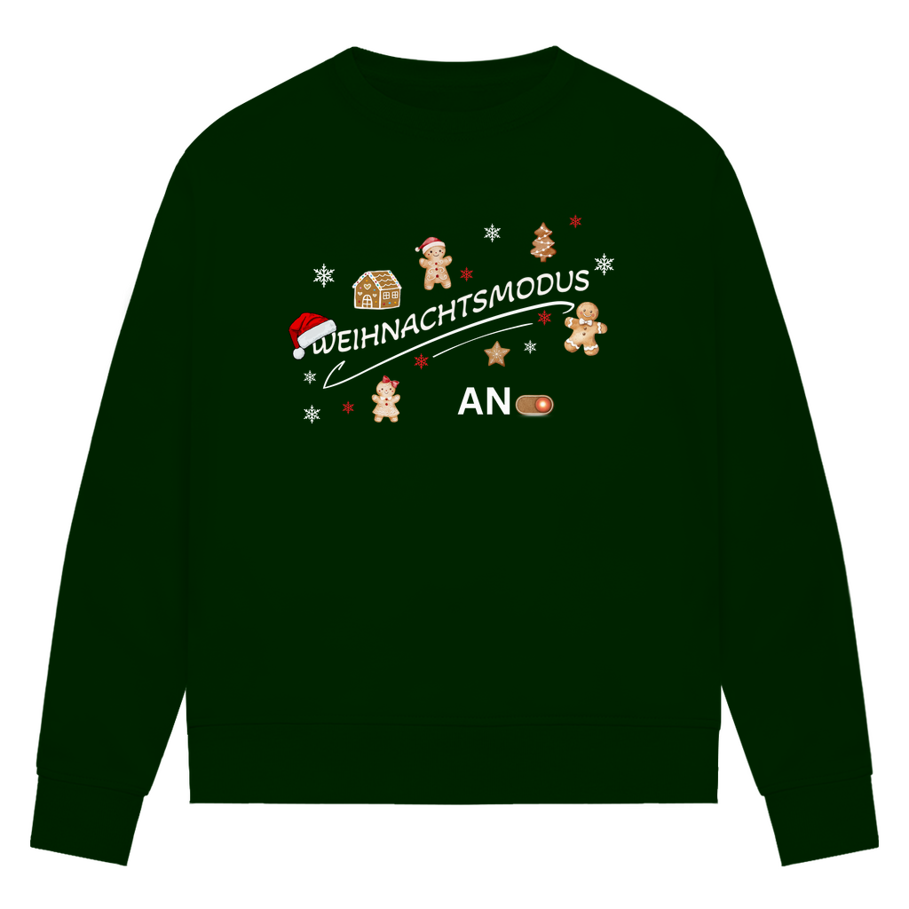 Weihnachtsmodus - Bio-Sweatshirt für Damen