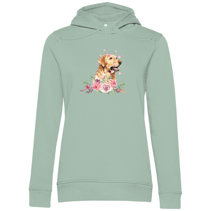 Flower Labrador - Bio-Hoodie für Damen