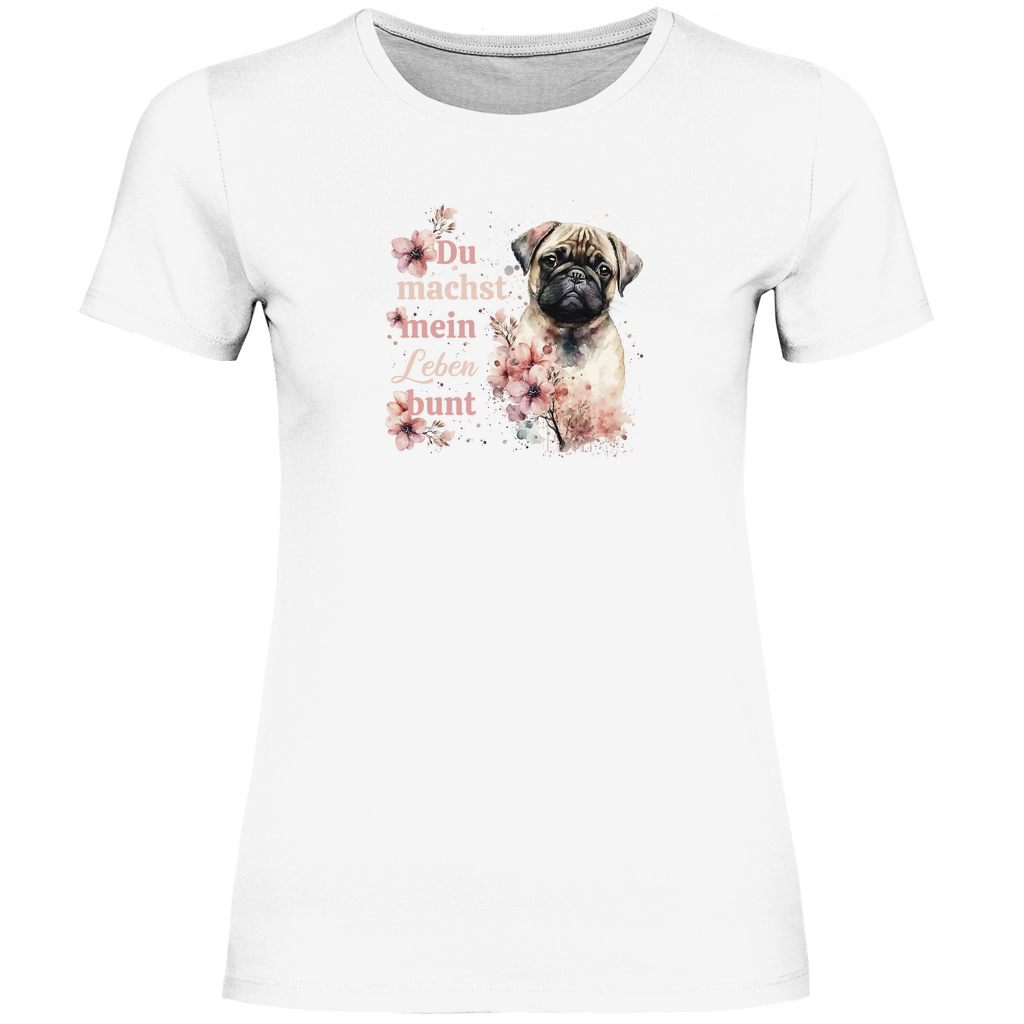 Pastell Mops - T-Shirt für Damen