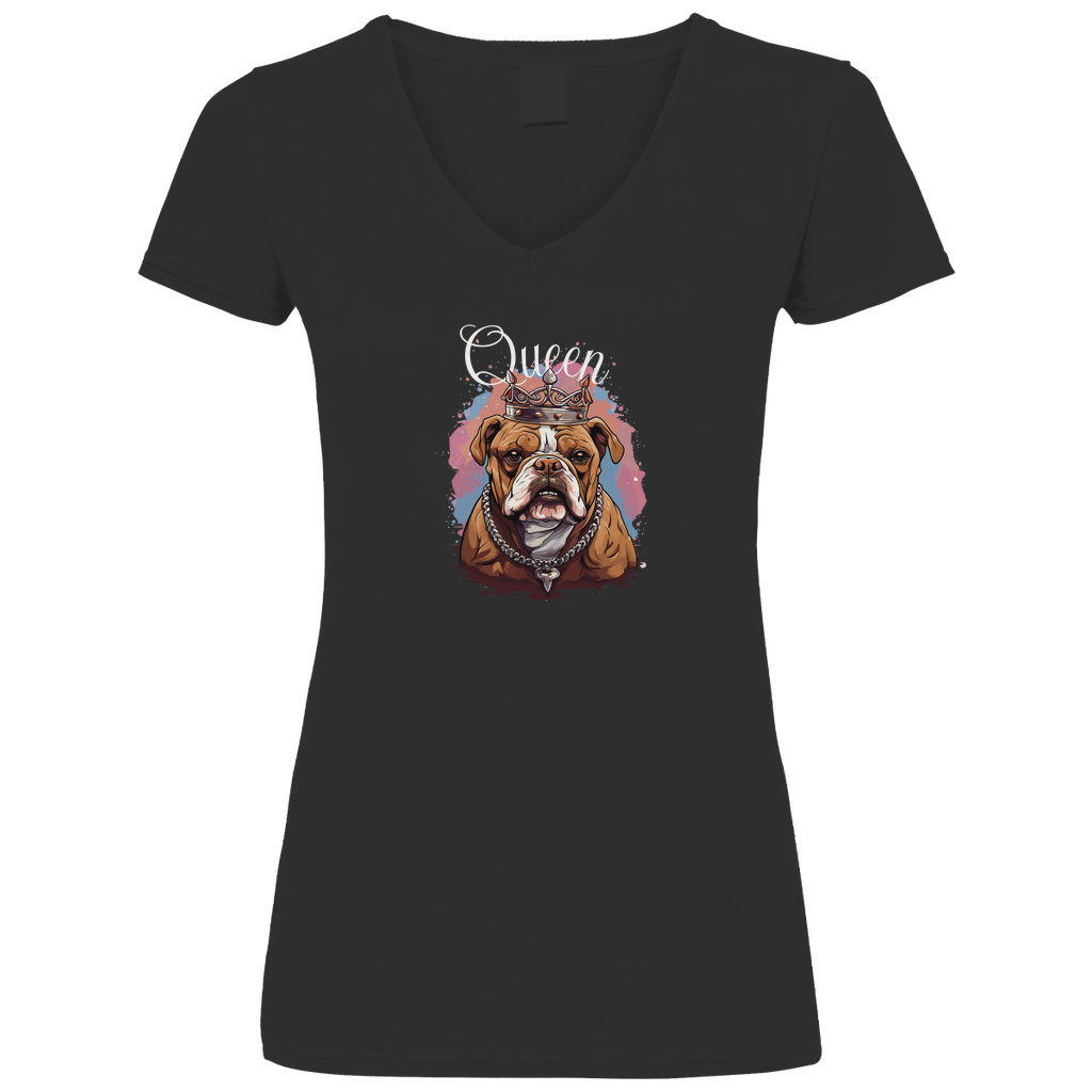 Queen - V-Shirt für Damen