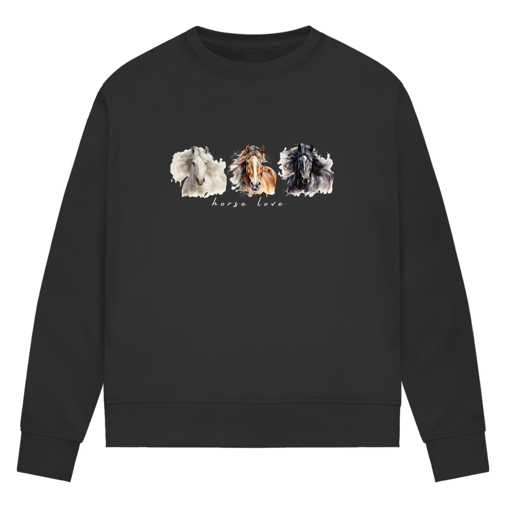 Horse Love - Bio-Sweatshirt für Damen