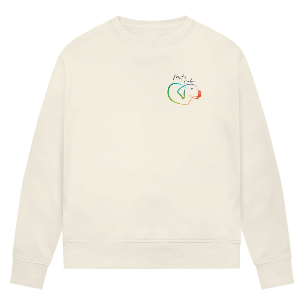 Mit Liebe - Bio-Sweatshirt für Damen |Brustmotiv