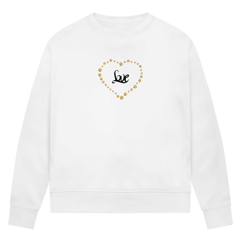 Pfötchenherz - Bio-Sweatshirt für Damen