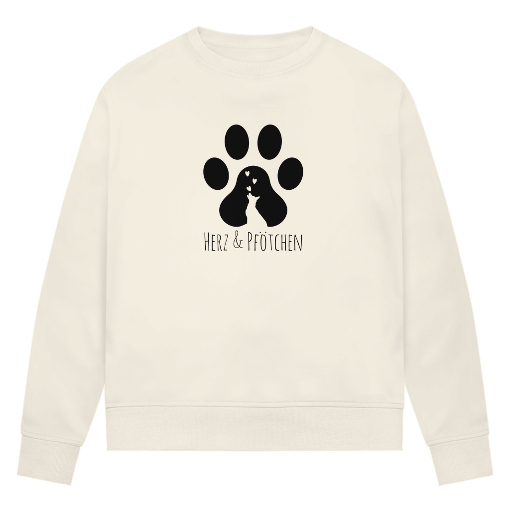 Herz und Pfötchen - Bio-Sweatshirt für Damen